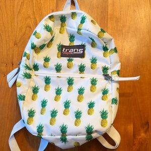 Jansport Mini Backpack - White with Pineapple Print